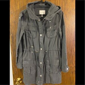 JESSICA SIMPSON Grayish Black Parka Women’s Jacket